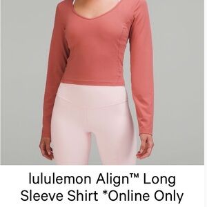 Lululemon Align Long Sleeve Shirt- Brier Rose